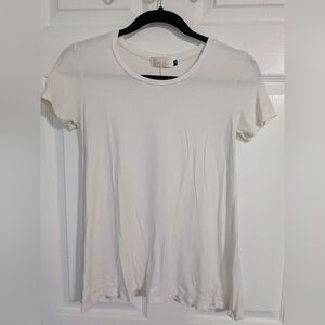 Ava Sky White Short Sleeve Top Size XS